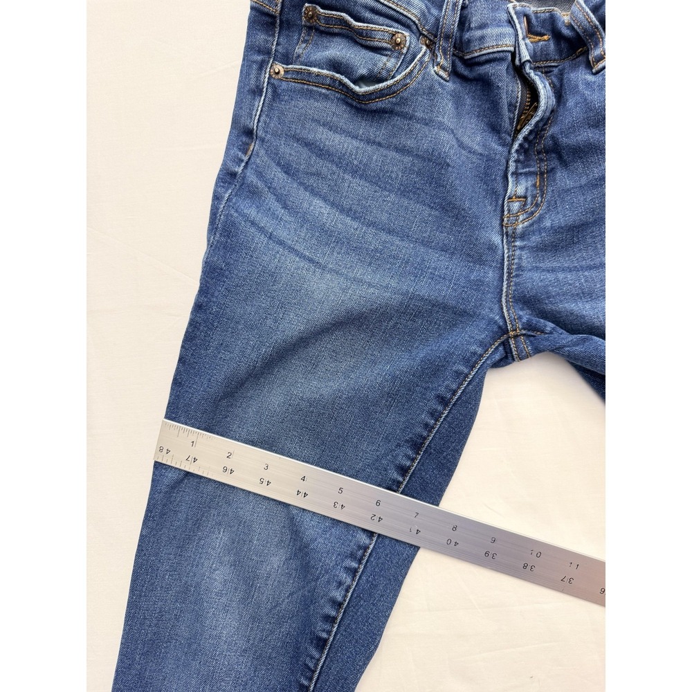 J.Crew 8 Inch Toothpick Skinny Jeans Womens 29T Blue Med Wash Low Rise 29x30 - Picture 5 of 9
